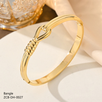 Brazalete de Acero Inoxidable Chapado en Oro de 18K al por Mayor, Hipoalergénico, Sin Níquel, Estilo Minimalista, Punk, Geométrico, Unisex, a la Moda