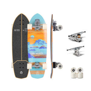 AZTRON IN.SCAPE Planche à roulettes de type Cruiser de <span class=keywords><strong>32</strong></span> pouces en érable 7 plis pour le carving et le pumping, Skateboard <span class=keywords><strong>Surf</strong></span> <span class=keywords><strong>Skate</strong></span> Surfskate - Product Image 1