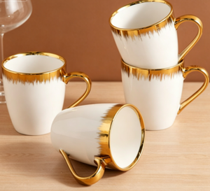 Vajilla Nórdica de Porcelana con Borde Dorado de Lujo para Restaurante y Hotel, Precio Económico de Fábrica - Product Image 3
