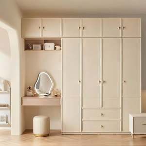 Custom Modern French Style White Wardrobe Set Solid Wood <b>Dressing</b> <b>Table</b> for Elegant Cloakroom Bedroom or Living Room Interiors - Product Image 1