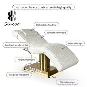 Modern Luxury Custom Colors Beauty Salon Facial Spa Bed <b>Adjustable</b> Curved Eyelash Bed 3 Motor Electric Eyebrow Lash Beauty Bed - Product Image 4