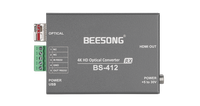 BEESONG 2.0 Prise en charge 4K Extenseur de fibre optique Émetteur Récepteur Données RS232