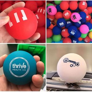 Ballon de massage en caoutchouc écologique personnalisé avec logo imprimé pour la libération des points de tension musculaire, la thérapie des points de déclenchement et le yoga (type lacrosse) - Product Image 5