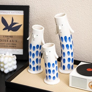 Jarrón de Cerámica <span class=keywords><strong>con</strong></span> Forma de Rostro, Novedoso y Único, Decoración Linda para Oficina y Hogar, Jarrón para <span class=keywords><strong>Flores</strong></span> Secas y Frescas, Decoración de Mesa - Product Image 3