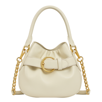 Sac à bandoulière en cuir véritable de haute qualité pour femmes sac à croissants en cuir de vachette souple sac à bandoulière sac de lune vente en gros