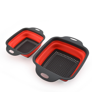 Colador Plegable de Alta Calidad, Herramienta de Almacenamiento, Coladores Cuadrados de Silicona, Filtro para Fregadero de Cocina - Product Image 2