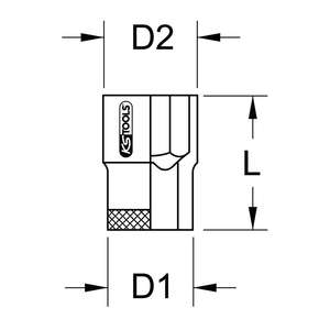 KS TOOLS Douille 1/2 "avec isolation de protection, 3/4" - Product Image 2