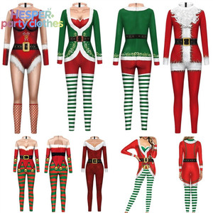 HESPER Traje de Elfo de Santa Claus Personalizable, Traje de Cuerpo Entero Zentai, Impresión Digital 3D, Nuevos Disfraces de Navidad 2026 - Product Image 1