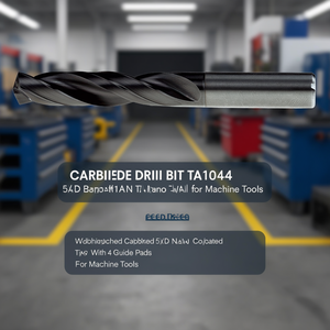 Carbide <b>Drill</b> Bit TA1044 5xD Nano TiAlN Coated With 4 <b>Guide</b> Pads For Machine Tools - Product Image 3
