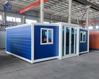 Maison modulaire de location en conteneur portable de 20, 30 ou 40 pieds avec 2 lits et 1 salle de bain, solution complète pour logement résidentiel