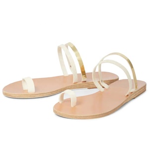 Sandali scorrevoli da <span class=keywords><strong>donna</strong></span> estivi sandali con punta tonda da <span class=keywords><strong>donna</strong></span> in vera <span class=keywords><strong>pelle</strong></span> comodi scivoli a pantofola - Product Image 1