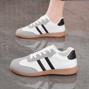 Chaussures de sport pour femmes, style allemand, nouvelle collection été, respirantes, blanches, style coréen, toutes occasions, semelle plate, baskets décontractées - Product Image 4