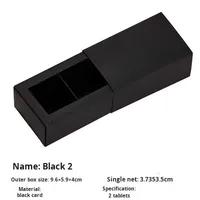 Boîte cadeau créative blanche, noire et chocolat, avec insert en papier à 9, 12, 16 ou 25 compartiments, boîte coulissante pliable pour l'emballage alimentaire