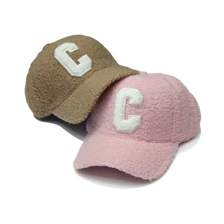 2023 Custom Design Winter Warm Cozy Plush Fluffy Furry Fuzzy Faux Fur Snapback Baseball Dad Hat Cap for Women