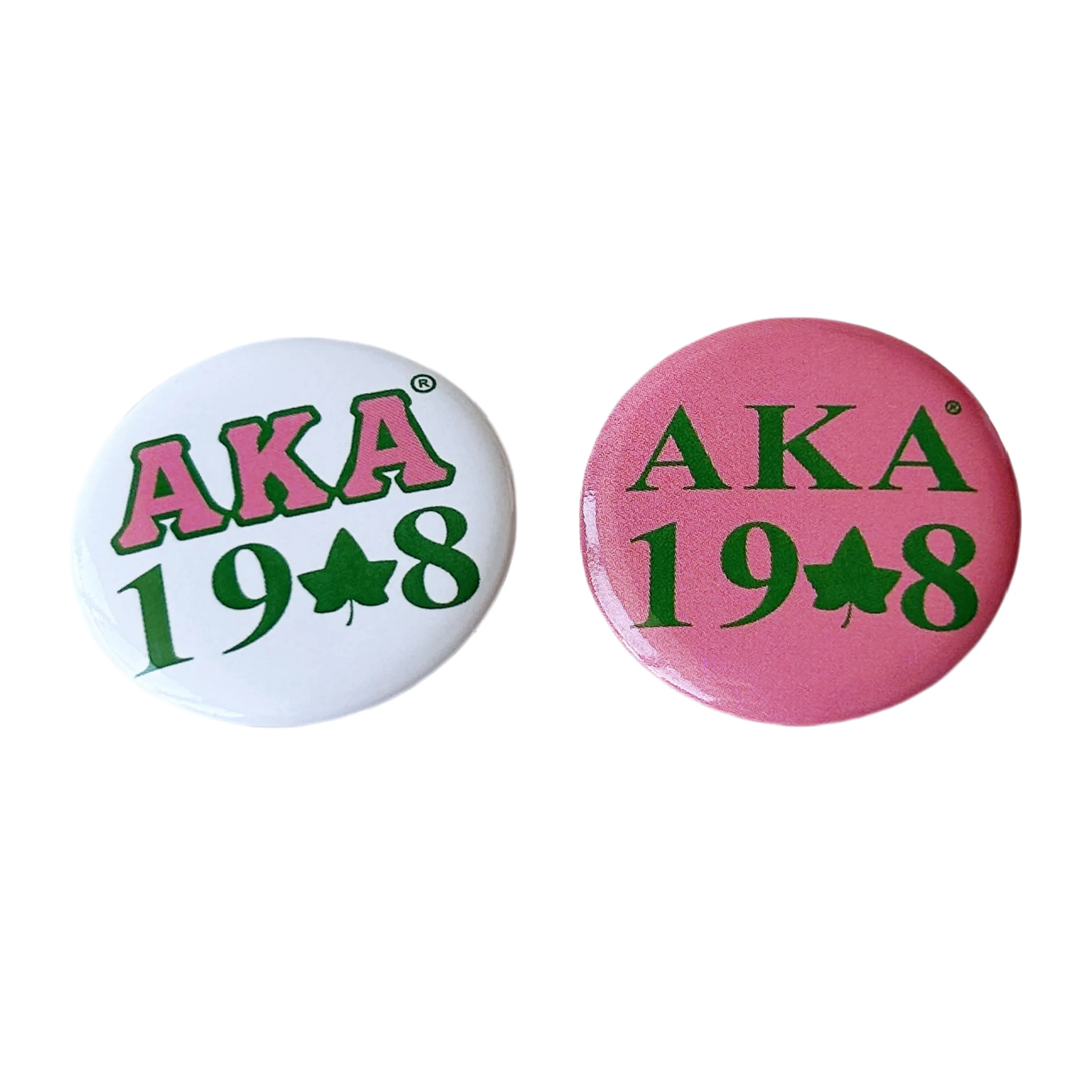 Insigne de bouton de sororité Alpha Kappa Alpha grec Logo personnalisé insigne de forme ronde insigne de bouton insigne avec épingle de sûreté