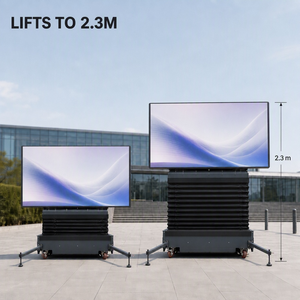 จอแสดงผล LED แบบพกพาสำหรับใช้งานกลางแจ้ง P3 ความสว่าง 4500nits, ระบบยกไฮดรอลิกและปีกพับได้, กันน้ำระดับ IP65, ใช้งานได้ทันที, ป้องกันลม L7 - Product Image 3