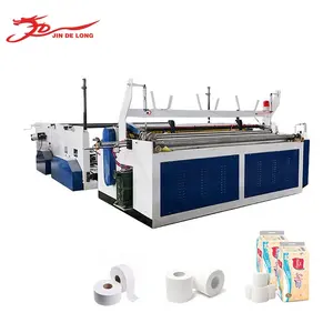 Small business tissue paper rewinding and cutting machine toilet paper roll manufacturing machine