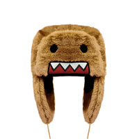 Gorro de peluche de dibujos animados con orejeras, conjunto de gorro y bufanda cálidos de invierno de felpa