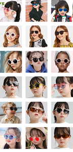 Lunettes de soleil pour enfants à monture orange UV400, thème tournesol, en polycarbonate, pour garçons et filles, jolies lunettes de soleil pour bébés - Product Image 3