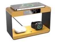 Hot Selling Trending Producten 2025 Digitale Wekker Met Draadloos Opladen Voor Telefoon 17/16 Snellader Magnetisch Voor Oortelefoon