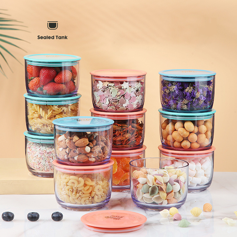 Новый дизайн, пластиковый контейнер для хранения продуктов, герметичный, без БФА, прозрачный контейнер для хранения зерен хлопьев и кофе, контейнер для сухих продуктов