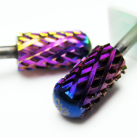 Prix de gros 3/32" Fraise à ongles en carbure violet à tête ronde et corps large 4XC 3XC pour machine de manucure et pédicure