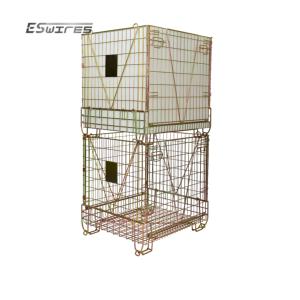 Gabbia in Rete Metallica Pieghevole per Stoccaggio Preforme PET, Movimentazione Materiali in Magazzino - Product Image 3