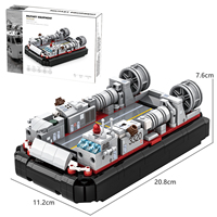 Wange 3525 Type 726 LCAC Aircraft Submarine Navy MOC Bricks Model Assembly Building Block Plastic Toy Set Kids Gift Wholesale