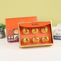 Boîte cadeau en carton pliable à 6 compartiments pour pâtisserie aux jaunes d'œufs, boîte à pâtisserie en papier pour gâteau aux jaunes d'œufs salés, pour cadeau