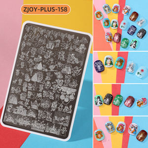 Noël Nail Art estampage plaque <span class=keywords><strong>dessin</strong></span> modèle hiver flocons <span class=keywords><strong>de</strong></span> <span class=keywords><strong>neige</strong></span> <span class=keywords><strong>bonhomme</strong></span> <span class=keywords><strong>de</strong></span> <span class=keywords><strong>neige</strong></span> wapiti Floral Image pochoir moule ongles impression outils - Product Image 3