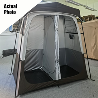 Tente de douche portable pop-up pour 2 personnes, cabine d'essayage extérieure, abri de toilette de camping, pliage instantané