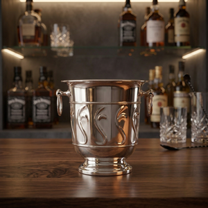 <b>Silver</b> Plated Brass Classic Durable <b>Ice</b> <b>Bucket</b> for Party - Product Image 3