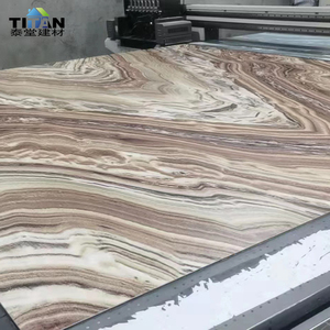 Panel de mármol de Pvc 1220*2440, paneles de revestimiento de pared de baño Uv impermeables, paneles de revestimiento de paredes Uv, sustituto de mármol - Product Image 5