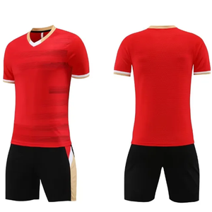 Adults Training Football Jerseys Sweatshirt Soccer Sportwear Custom Logo Quick Drying Breathable T-shirt Sets 100% Polyester - Product Image 2