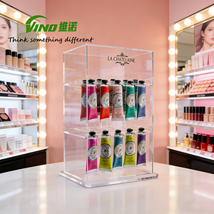 Clear Acrylic Multi-Tier <b>Desktop</b> Display <b>Stand</b> for Skincare Products - Hand Cream - Product Image 1