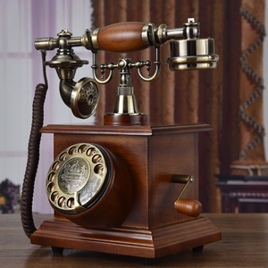 <span class=keywords><strong>Telefono</strong></span> Antico in Legno, <span class=keywords><strong>Telefono</strong></span> Vintage <span class=keywords><strong>con</strong></span> Filo, Decorativo, Classico <span class=keywords><strong>con</strong></span> Quadrante Rotante e Auricolare Sospeso per Casa e Hotel - Product Image 3