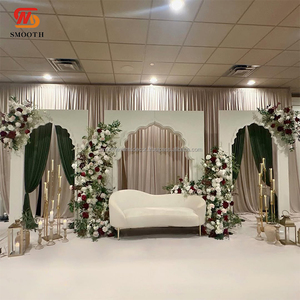 Suave superventas exquisito panel acrílico telón de fondo arco pared boda arco conjunto acrílico fabricante - Product Image 1