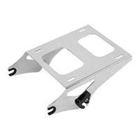 Support de fixation de coffre amovible noir/chrome en fer pour deux personnes pour modèles Touring 2014-2025