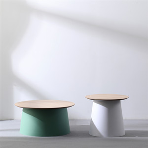 All'ingrosso mobili di fabbrica semplice elegante soggiorno a bassa altezza bianco piccolo tavolino rotondo rosa - Product Image 2