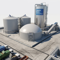 Réservoir Schumann 21,35m*23,87m en acier au carbone boulonné, anti-corrosion, CSTR, pour le traitement de l'eau dans les digesteurs anaérobies 2