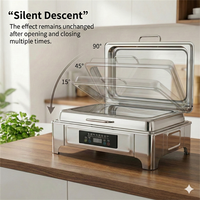 Allnice Edelstahl Elektrischer Buffet-Speisenwärmer Kommerzieller Chafing Dish für Restaurant Catering Hotel Ausstattung
