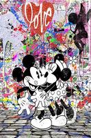 Peinture sur toile personnalisée de graffitis de rue, dessin animé abstrait imprimé, encadrée, art mural suspendu pour la décoration de la maison