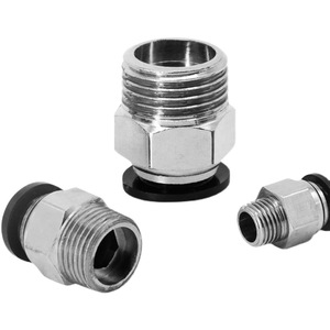 Raccord pneumatique à connexion rapide, connecteur droit fileté PC468, buse haute pression - Product Image 1