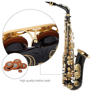 Saxophone Alto E-bémol/<span class=keywords><strong>Instrument</strong></span> à <span class=keywords><strong>vent</strong></span> Laque noire Plaqué or Débutant Ventes directes d'usine Grandes réductions - Product Image 3