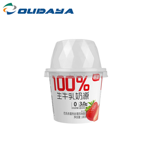 Hộp đựng kem nhựa có nắp ngũ cốc, thành đơn, chất liệu PP PET cấp thực phẩm, 320ml, không mùi, có thể tùy chỉnh logo, Quảng Đông - Product Image 1