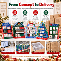 Étagère de présentation en acrylique pour arbre de Noël personnalisé, 4 niveaux, organisateur de cadeaux de Noël, présentoir de comptoir de vente au détail, présentoir de produits POS