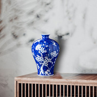Jingdezhen — vase en céramique antique, style Ming et Qing, en céramique bleu et blanc