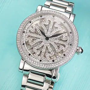 手表奢侈品牌旋转表盘手表定制标志日本石英手表