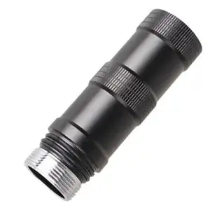 Black 18650 Battery Extension Tube For 1600 1200 3800LM Flashlight Torch Tube