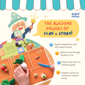 Argile à <span class=keywords><strong>modeler</strong></span> éducative pour enfants sans borax, séchée à l'air - Argile moussante super légère, emballage en boîte cadeau - Product Image 4